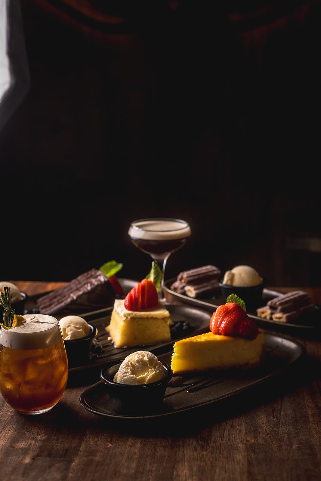 A spread of Miel de Agave desserts ready to share