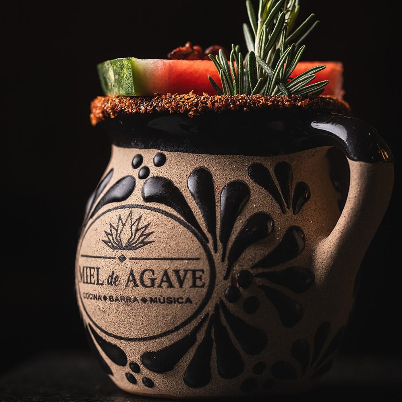 Miel de Agave cocktail in a signature mug
